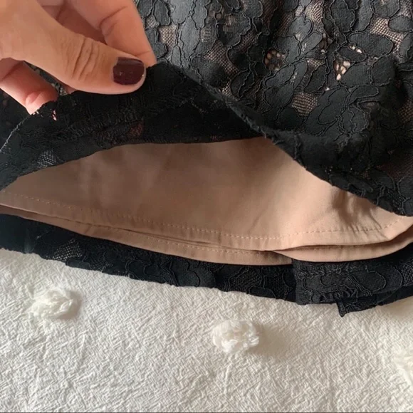 new✨ j.o.a anthro black lace and nude strapless romper - Picture 14 of 14